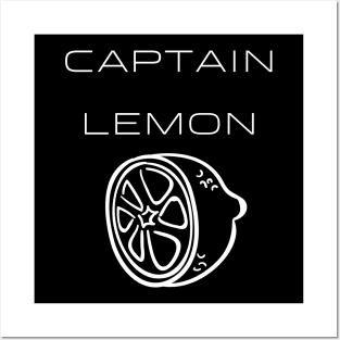 Captain Lemon Typography White Design Posters and Art